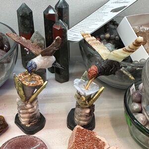 Stone Hummingbird Sculptures